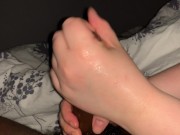 Hand job massive Cumshot: his cock drooled like imbecile as jerk him. P2 11/16