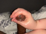 Hand job massive Cumshot: his cock drooled like imbecile as jerk him. P2 12/16