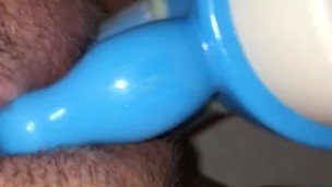 Playing with my hairy pussy in the bathtub.. almost caught