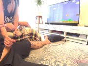 family therapy. Playing a game with hot step sister , She win a cumshot 4k 1/16