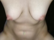 She rides me til I cum on her titties 10/16