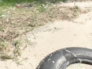 He surprised me with a lot of sperm in my mouth on the Nudist beach. 2/16