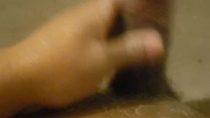Lubed up solo handjob