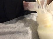 bbw big tit lactating milf huge nipples pumps milk montage 15/16