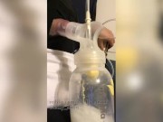 bbw big tit lactating milf huge nipples pumps milk montage 7/16