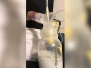 bbw big tit lactating milf huge nipples pumps milk montage 8/16