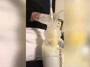 bbw big tit lactating milf huge nipples pumps milk montage 9/16