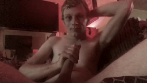 Hung solo twink stroking selfsucking and orgasm