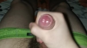 cums on belly ( second time)