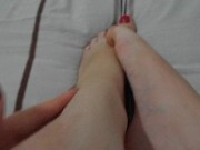 Massage on my goddess feet. Do you want to do it on me?