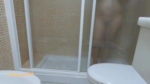 Small Stepsister caught masturbating in the shower