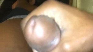 Stroking my black cock