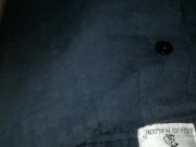 Playing with my hard cock while my friend is in the next room