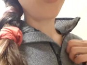 Peeing In A Public Stainless Steel Toilet During A Walk 2/16