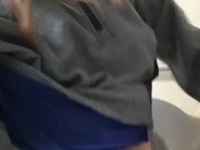 Peeing In A Public Stainless Steel Toilet During A Walk 6/16