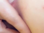 Fingering my pussy and asshole.