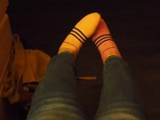 Teen Takes Off Socks And Stretches Her Toes 1/16
