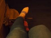 Teen Takes Off Socks And Stretches Her Toes 5/16