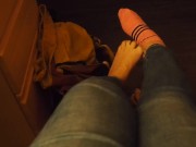 Teen Takes Off Socks And Stretches Her Toes 7/16