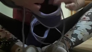 Dirty socks and trainers after hard workout