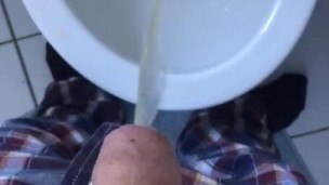 Straight teen cock pissing