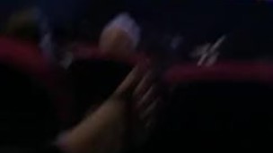 Girlfriend rubs my dick in the movies