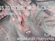 Tattoo dread couple splittet tongue bj ass to mouth anal pussy fuck cumshot 2/16