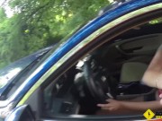 Roadside - big booty latina chick fucks her mechanic in the woods