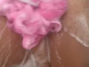 Soapy Shower Tease Before Work - Screenshot 10 of 16 - Ass