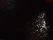 Peeing in front of my car while waiting for a train to pass 15/16