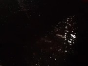 Peeing in front of my car while waiting for a train to pass 9/16