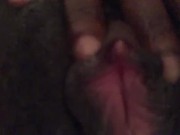 Ebony Goddess makes tight pussy cream