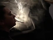 She destroys two cig in total dangling