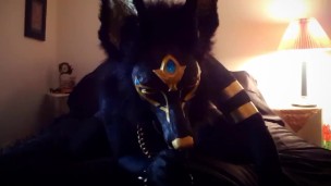 Sucking a Big Black Horsecock toy