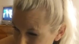 Secy blonde tattooed milf puts suprise in her pussy