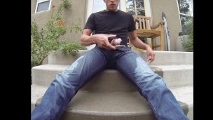 Pissing in a condom until it bursts in my jeans