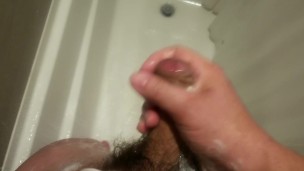 Playing with my soapy dick.... cumshot at the end
