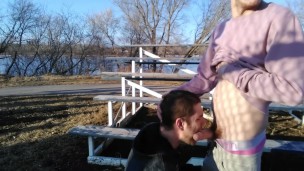 Public peeing and blowjob with boyfriend