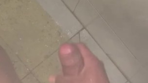 Cumming in the shower