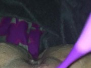 Vibrator on my clit makes me squirt hard