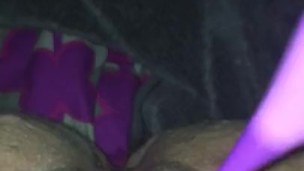 Vibrator on my clit makes me squirt hard