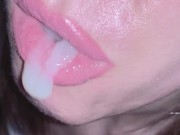 Fabulous blowjob from a green-eyed beauty