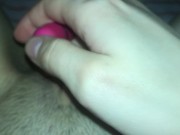 Pushing a vibrator in and out of my pussy 1/16