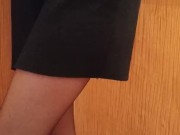 schoolgirl in a skirt and pantyhose showed herself on camera 4/16