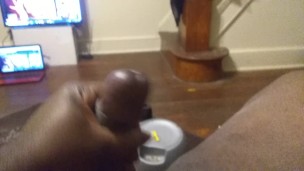 In the crib jerking off.