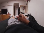 Teasing my cock before bed