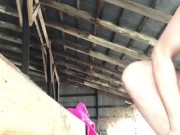 Naughty girl masturbates in barn 5/16