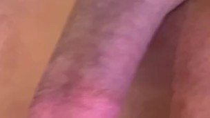 Jacking off my long hard stiff cock, cum