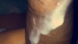 black cock shoots 2 thick cum loads back to back ( no audio)