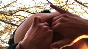 Outdoor teen anal gape - result is rosebud ( long video )